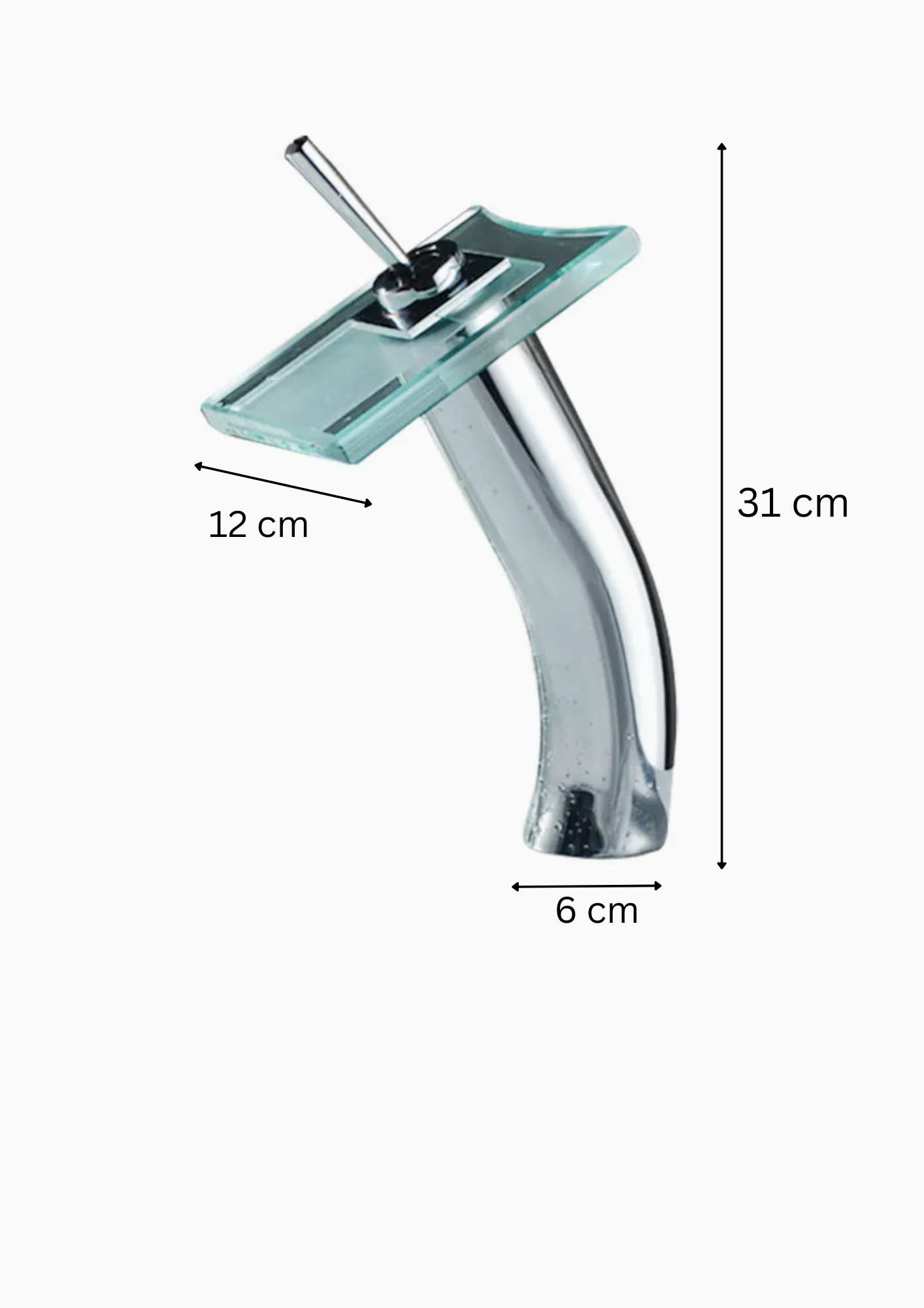 Exel Glass Waterfall Mixer- Counter Mount