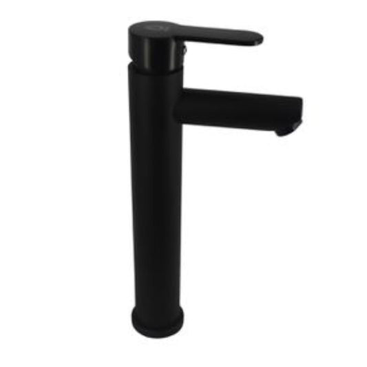 Exel Tall Brass Basin Mixer - Matt Black