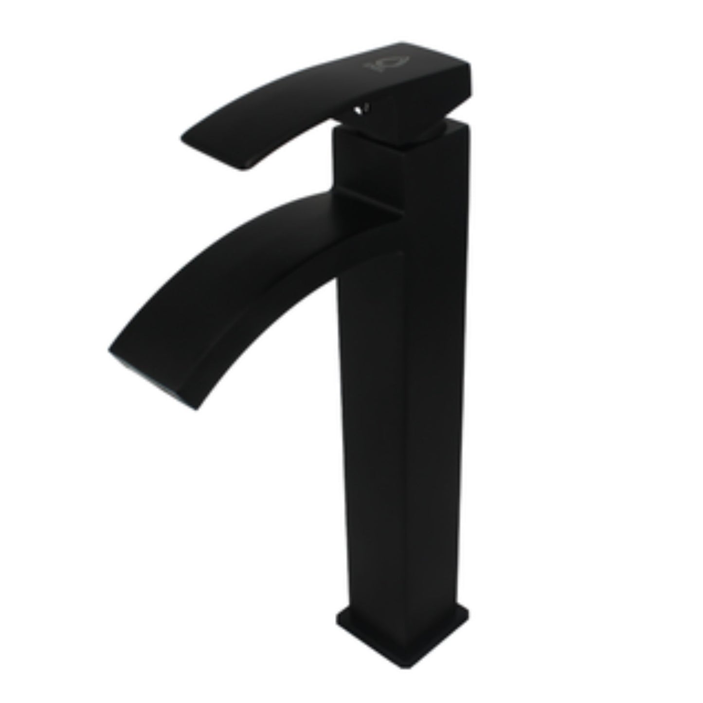 Exel Single Lever High Black Square Basin Mixer - Curve
