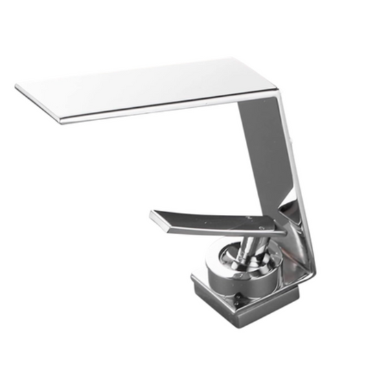 Exel Brass Flat Waterfall Basin Mixer Chrome