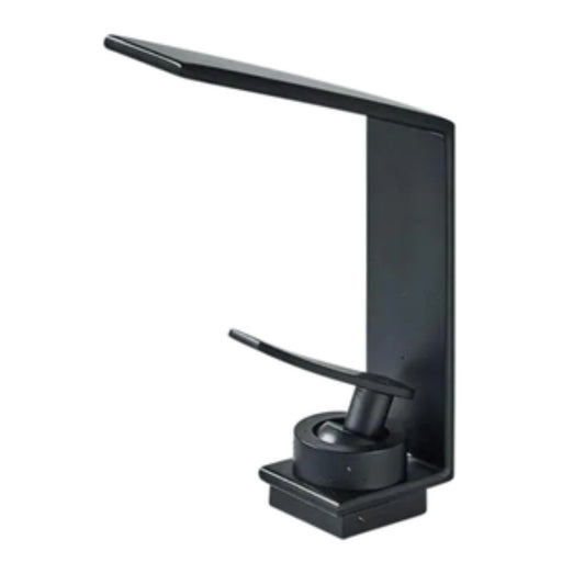 Exel Brass Flat Waterfall Basin Mixer Matte Black