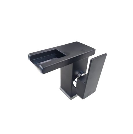 Exel Waterfall Basin Mixer - Matt Black