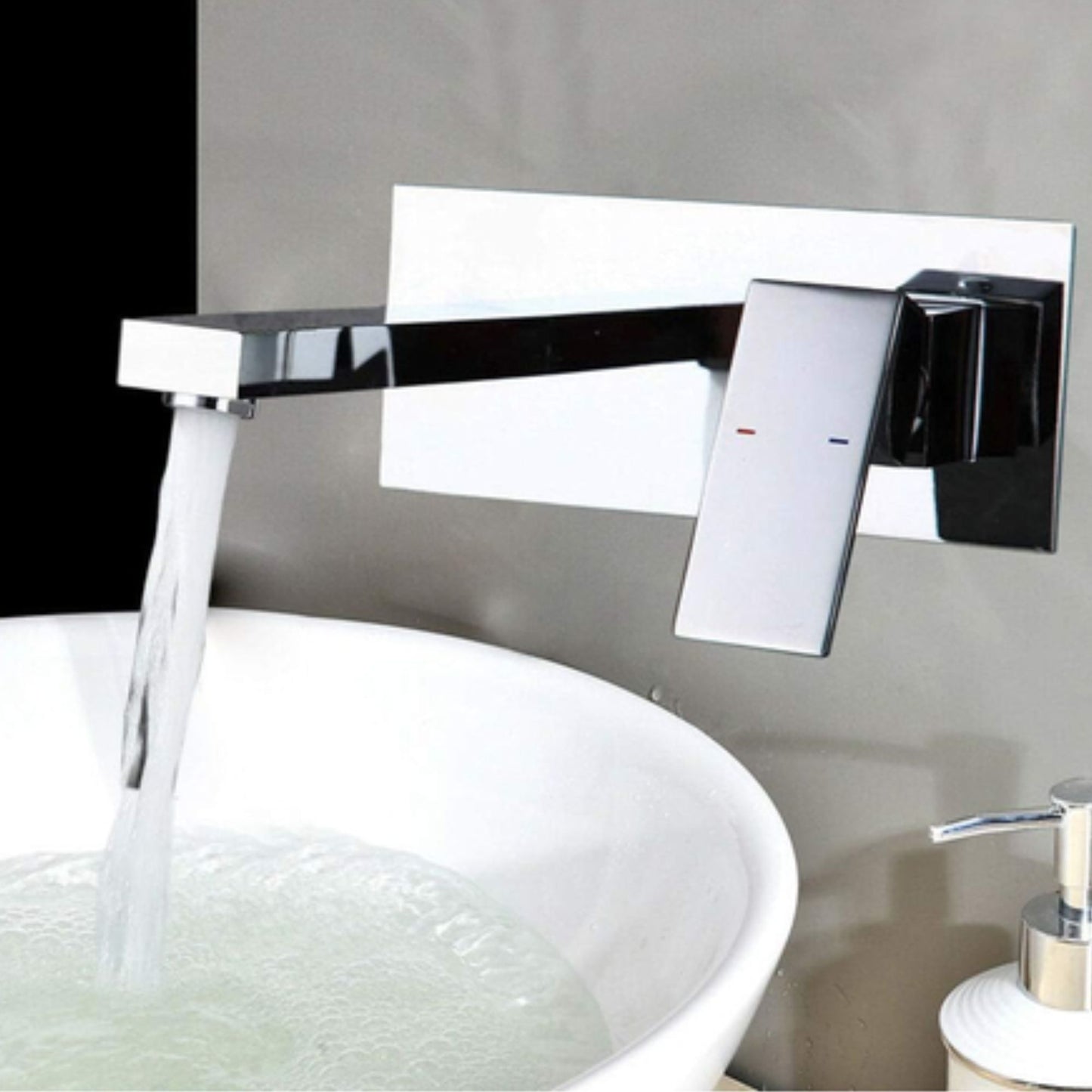 Concealed Brass Basin Wall Mixer - Square