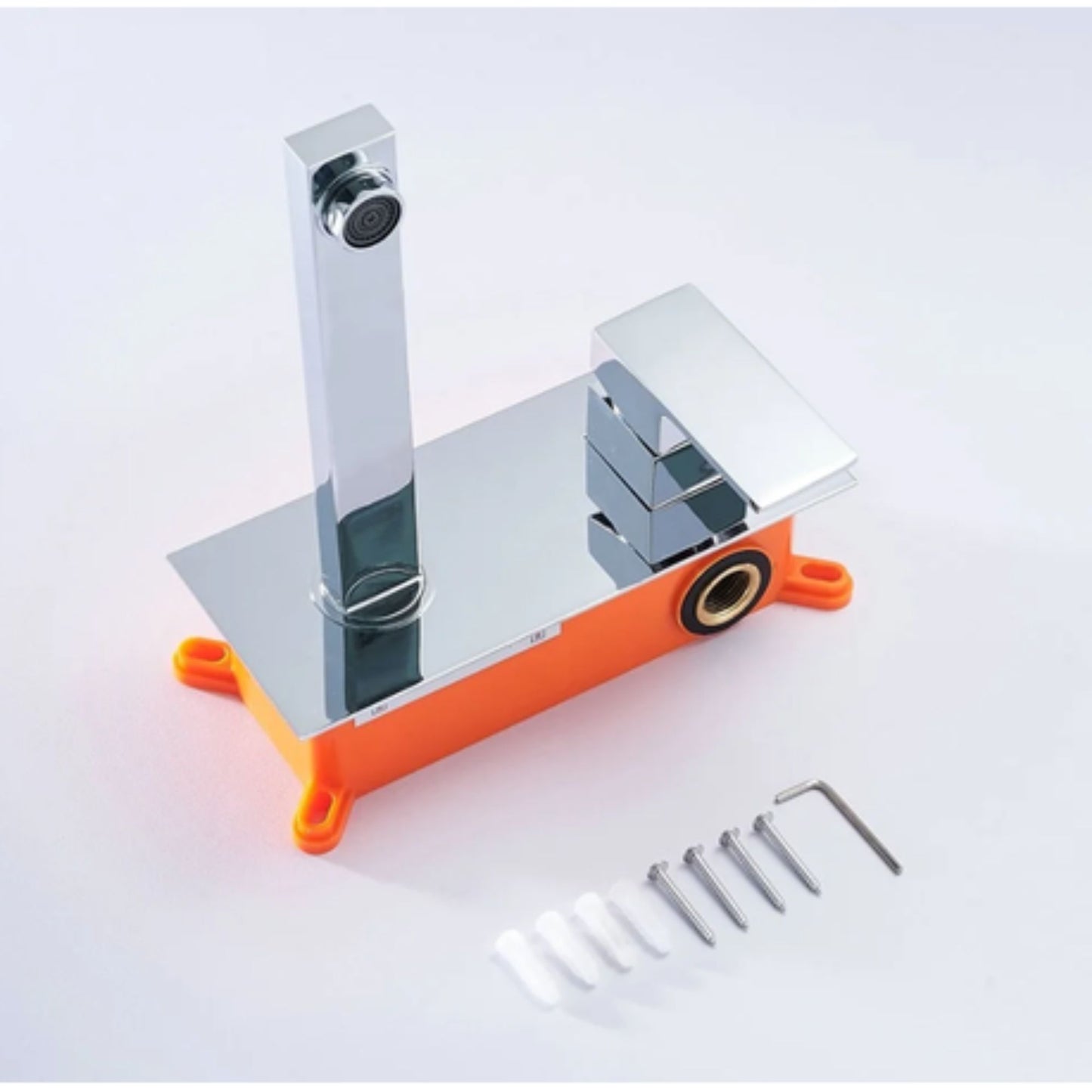 Concealed Brass Basin Wall Mixer - Square