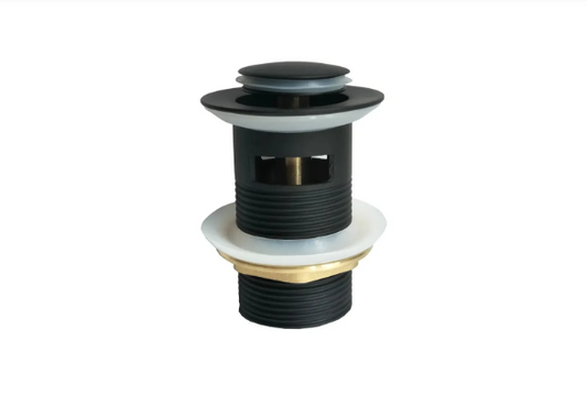 Exel Matt Black Pop Up Drain Waste - Slotted