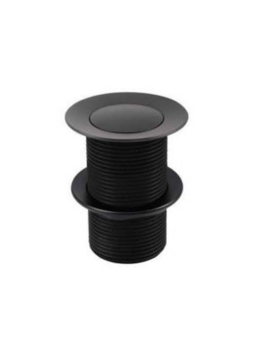 Exel Unslotted Matt Black Pop-up Drain