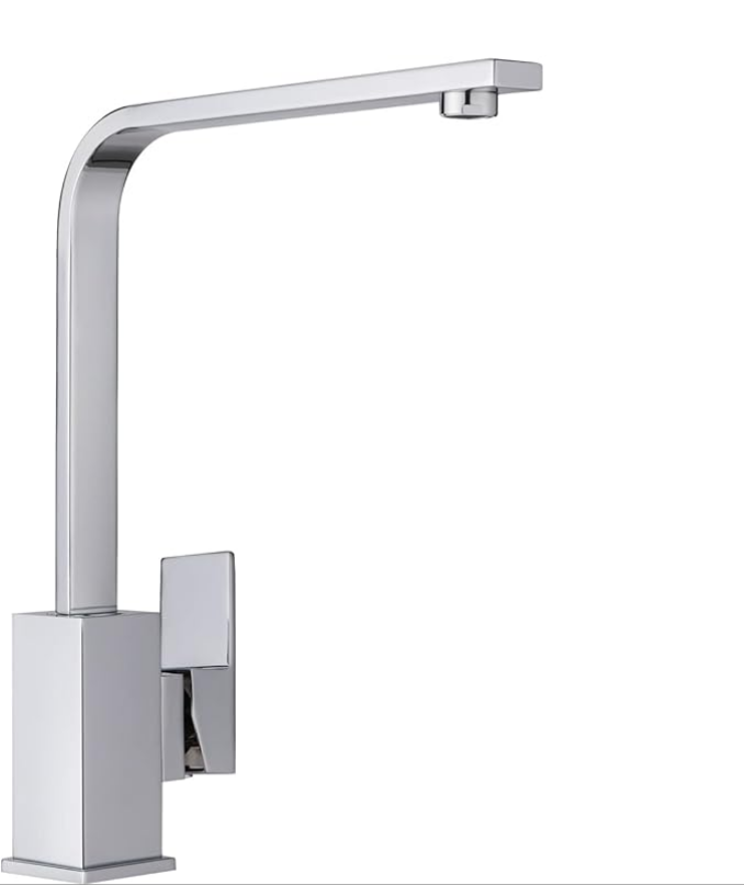 L-Shaped Chrome Kitchen Mixer