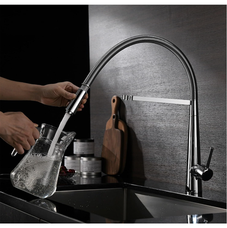 Exel Brass Pull Out Kitchen Mixer