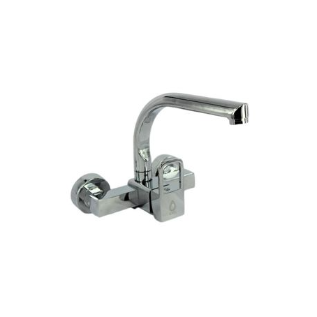 Exel Square Lever Wall Mount Sink Mixer