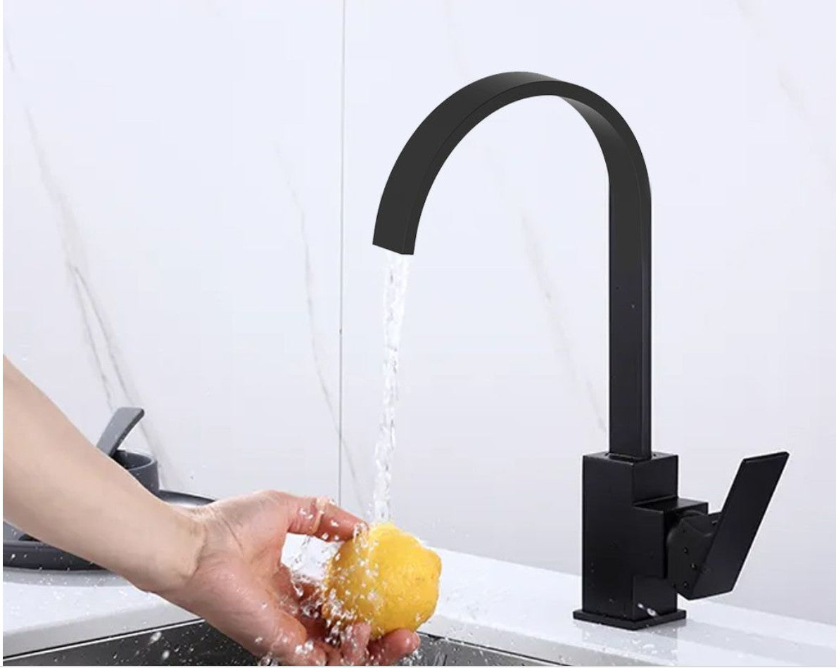Exel Lotus Black Kitchen Sink Mixer
