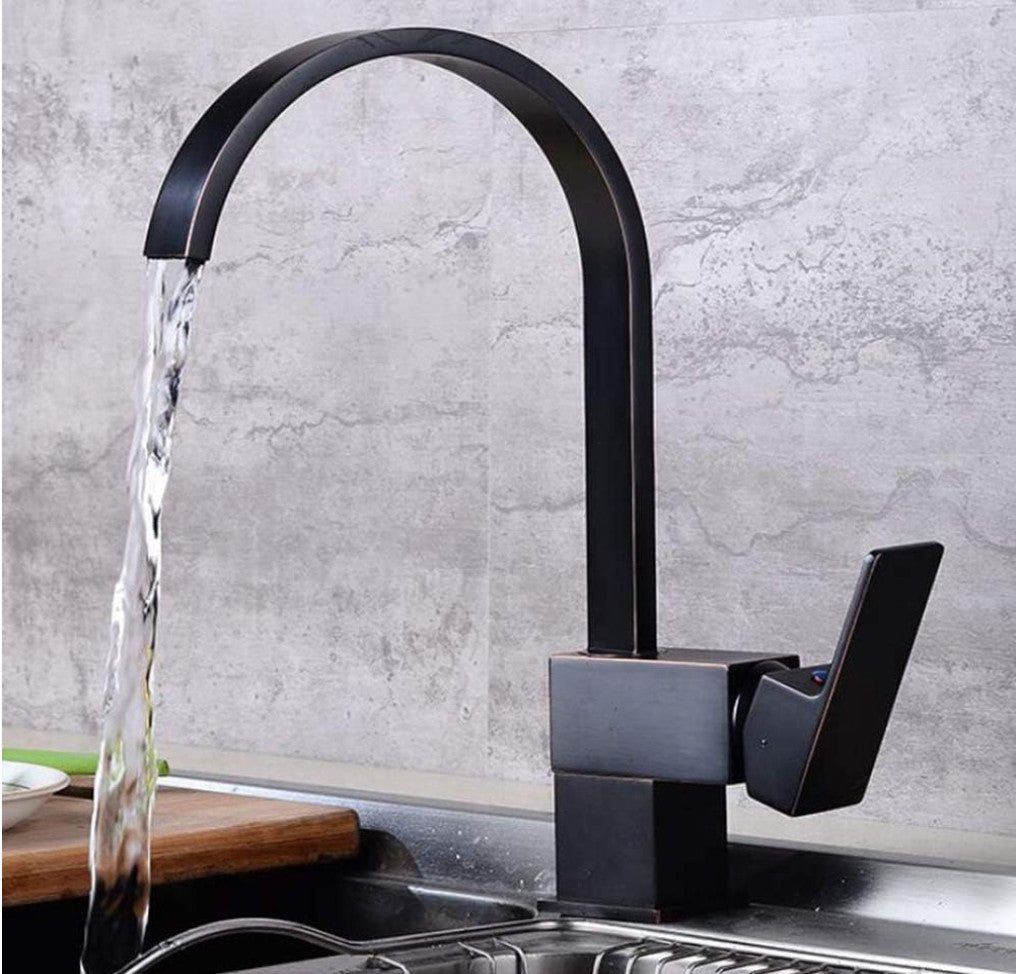 Exel Lotus Black Kitchen Sink Mixer