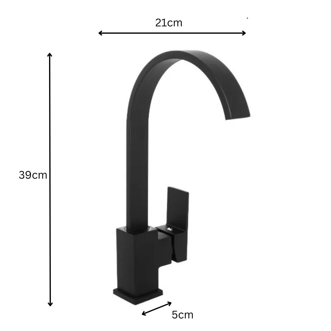 Exel Lotus Black Kitchen Sink Mixer