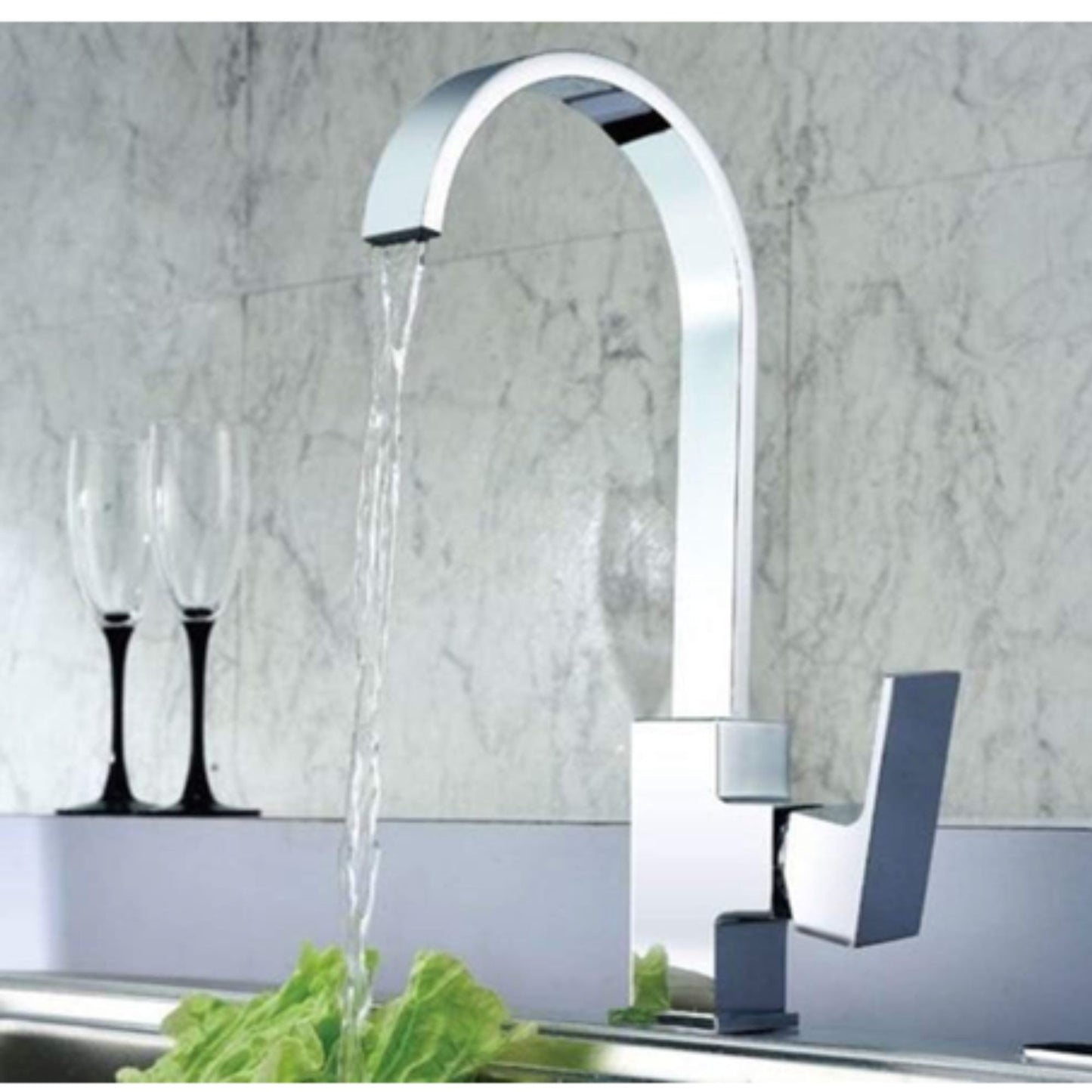 Exel Chrome Swivel Arc Kitchen Faucet