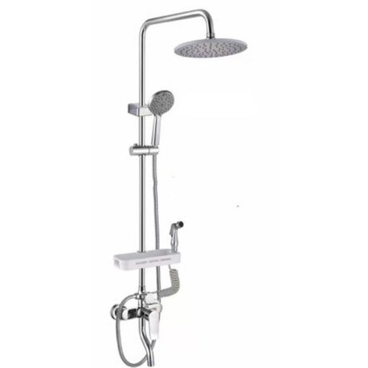 Exel All In One Shower Rail Set - Chrome