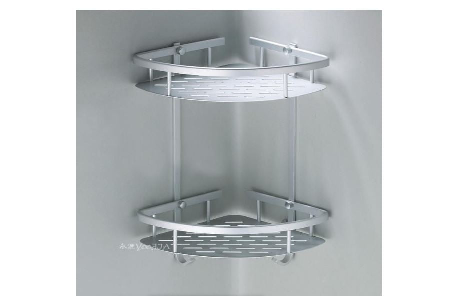 Exel Corner Shower Caddy - Silver - 2 Tier