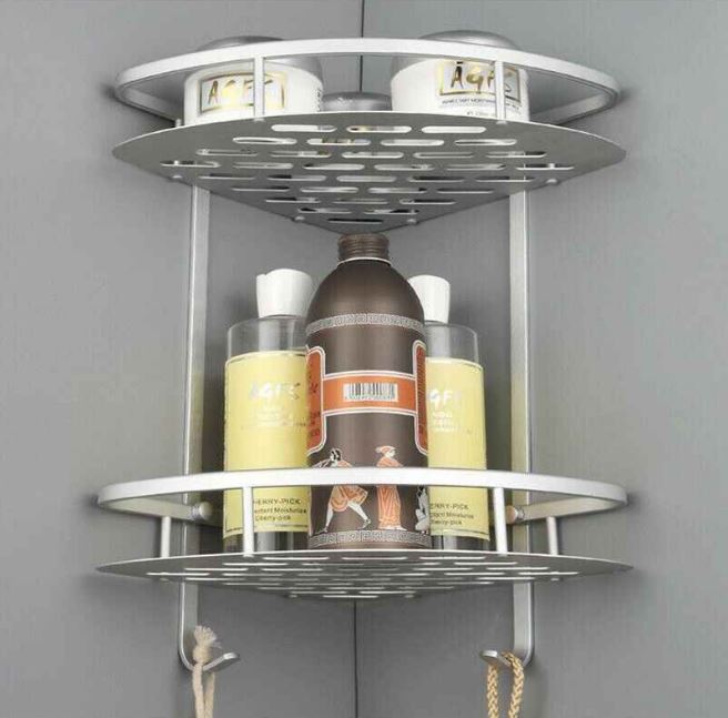 Exel Corner Shower Caddy - Silver - 2 Tier