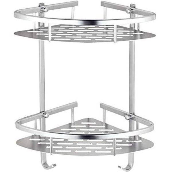 Exel Corner Shower Caddy - Silver - 2 Tier