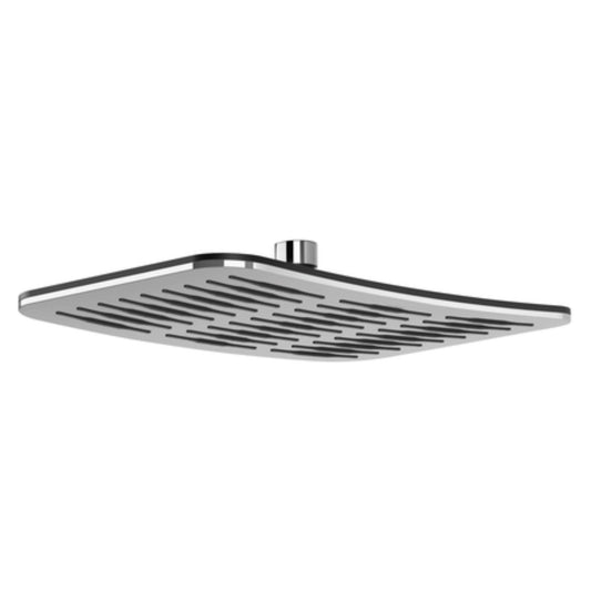 Exel Rain Rectangular Shower Head 20cm - Chrome