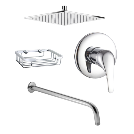Exel 4 piece Chrome Shower Set