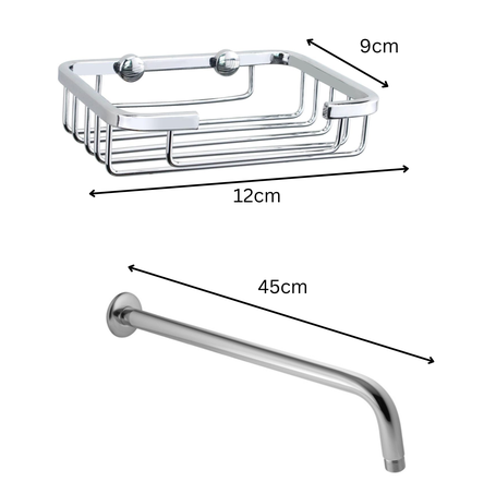 Exel 4 piece Chrome Shower Set