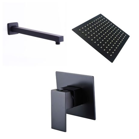 Exel Black Shower Set Square