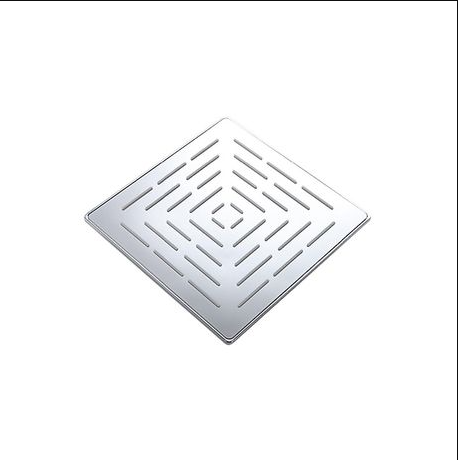 Slimline Stainless Steel Square Showerhead (with design) 8"