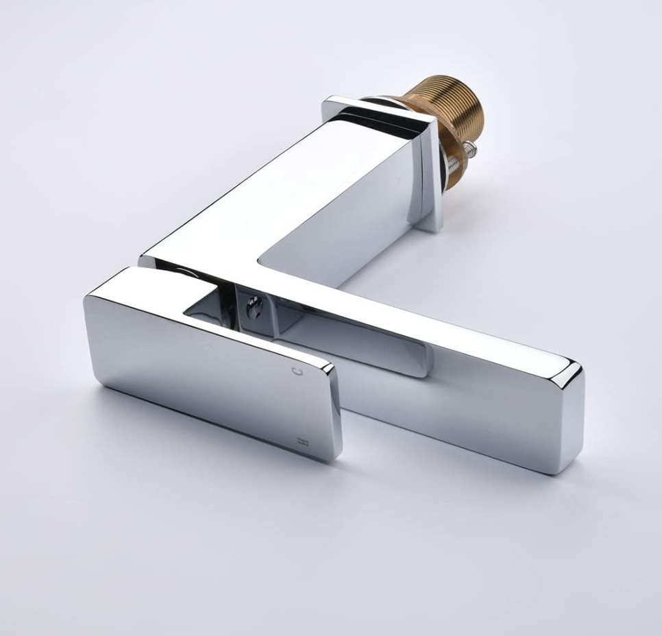 Exel Square Basin Mixer - Chrome