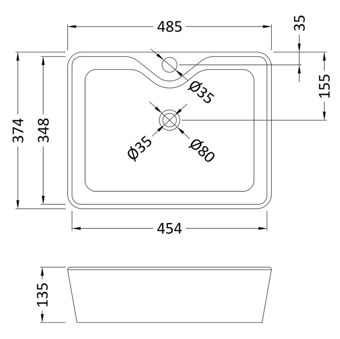 Nova Counter Top Basin