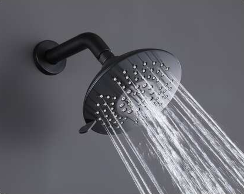 Exel 20cm Black Round Shower Arm