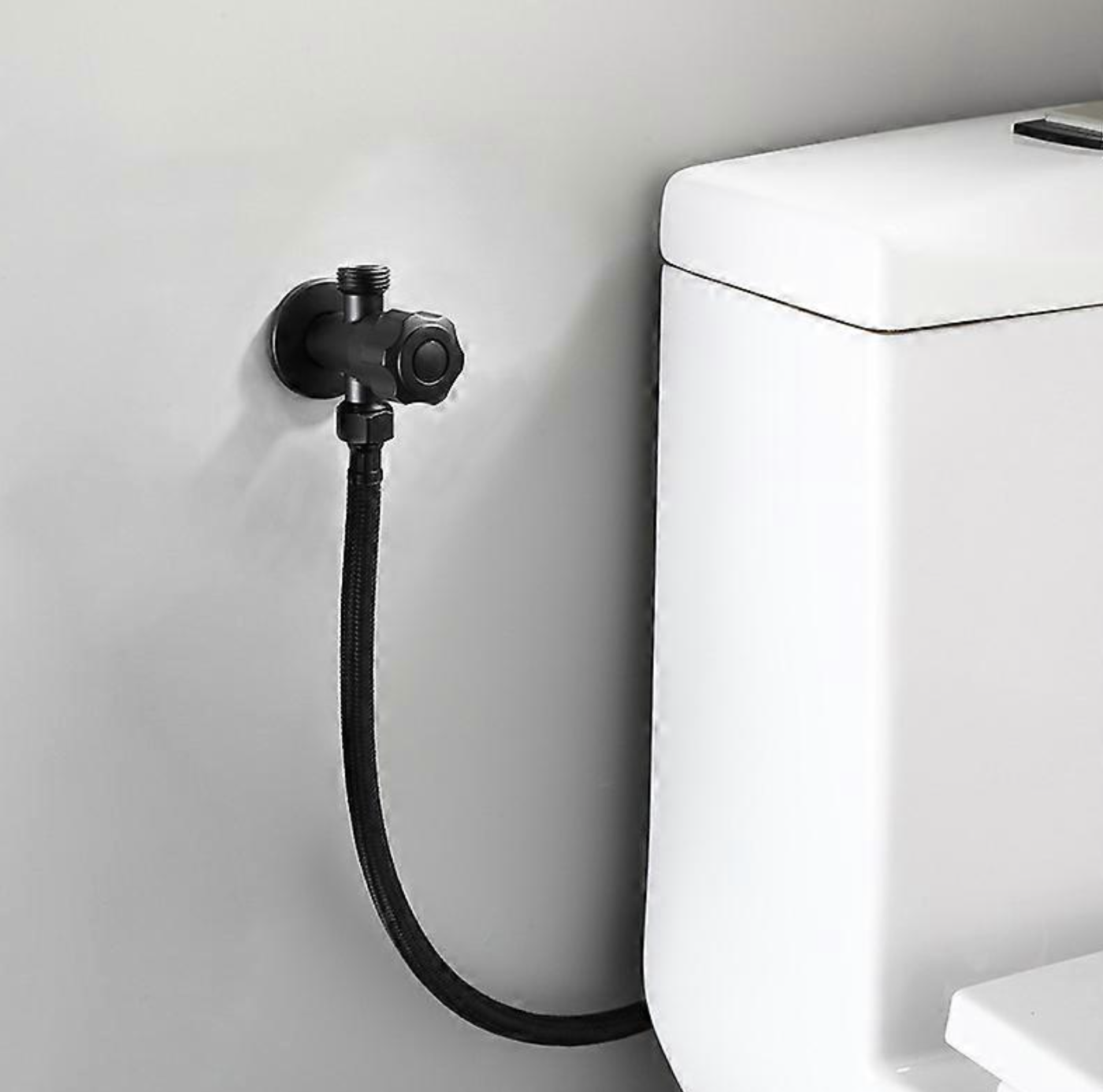 Exel Black Angle Valve Round - 1/2 Inch