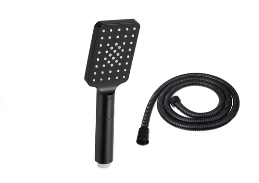 Exel Matt Black Shower Handle And Pipe