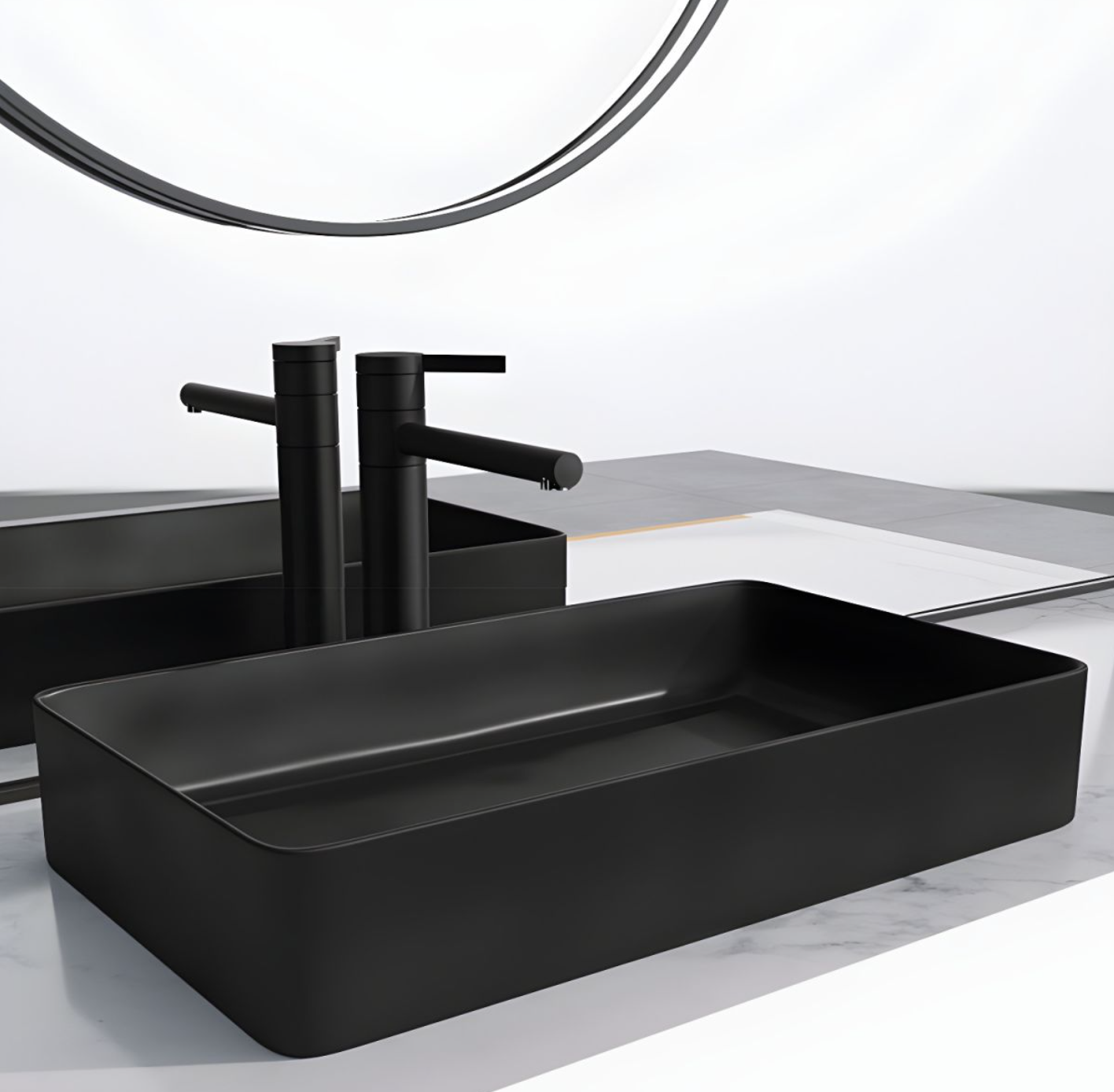 Black Counter Top Basin - Ivy
