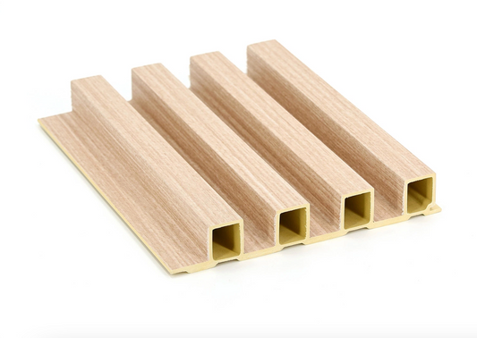 Exel PVC Fluted Wall Panel - Oak (240x18cm) - 5 Panels