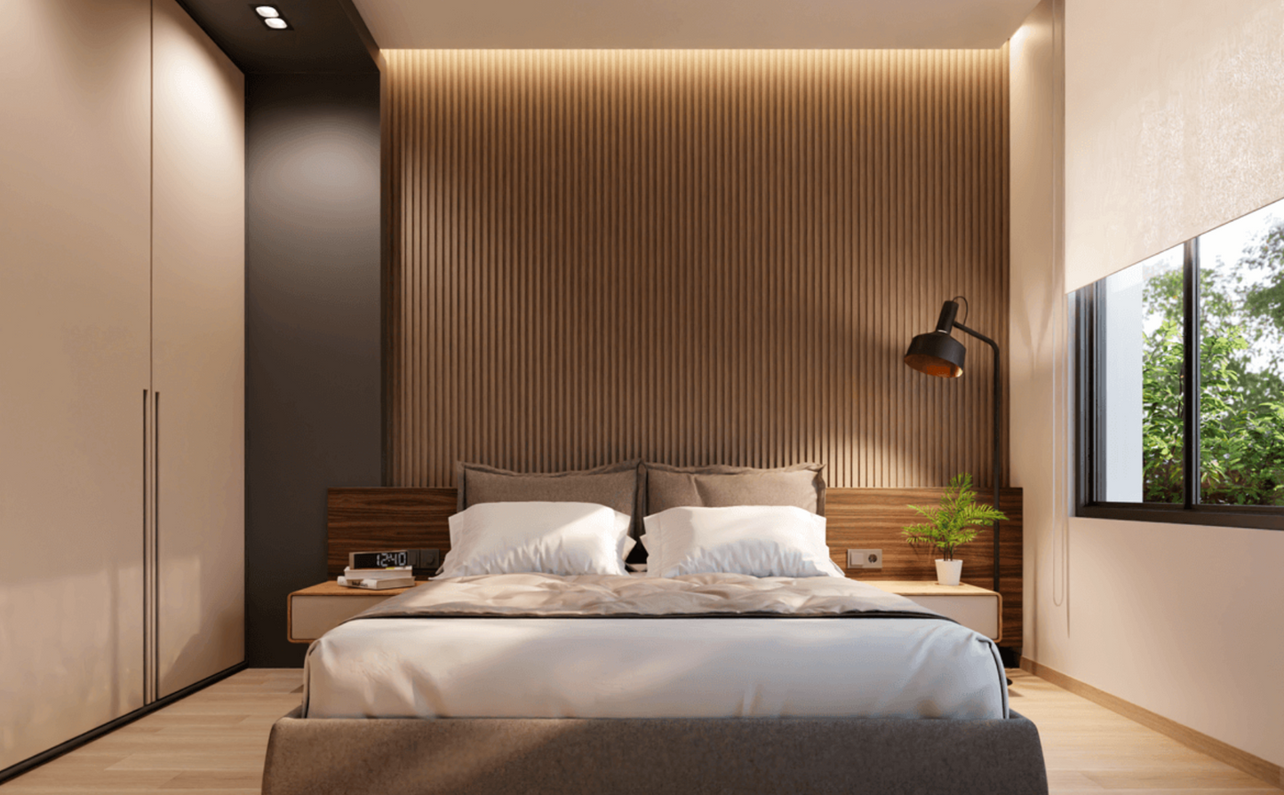 Exel PVC Fluted Wall Panel - Oak (240x18cm) - 5 Panels