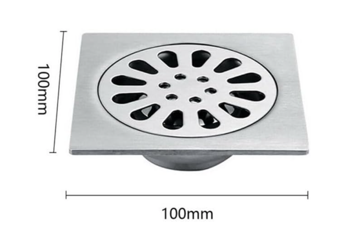 Exel 100mm Shower Trap - Matt Black