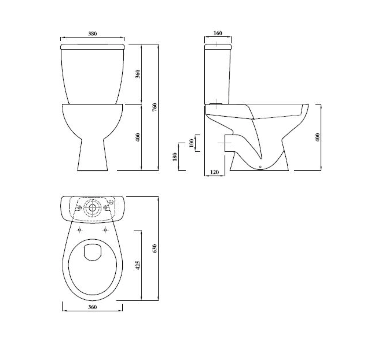 Classic Dual Flush Toilet Suite