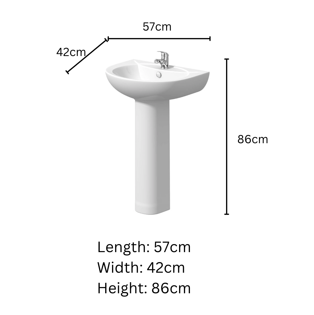 Exel Classic Basin & Pedestal Set
