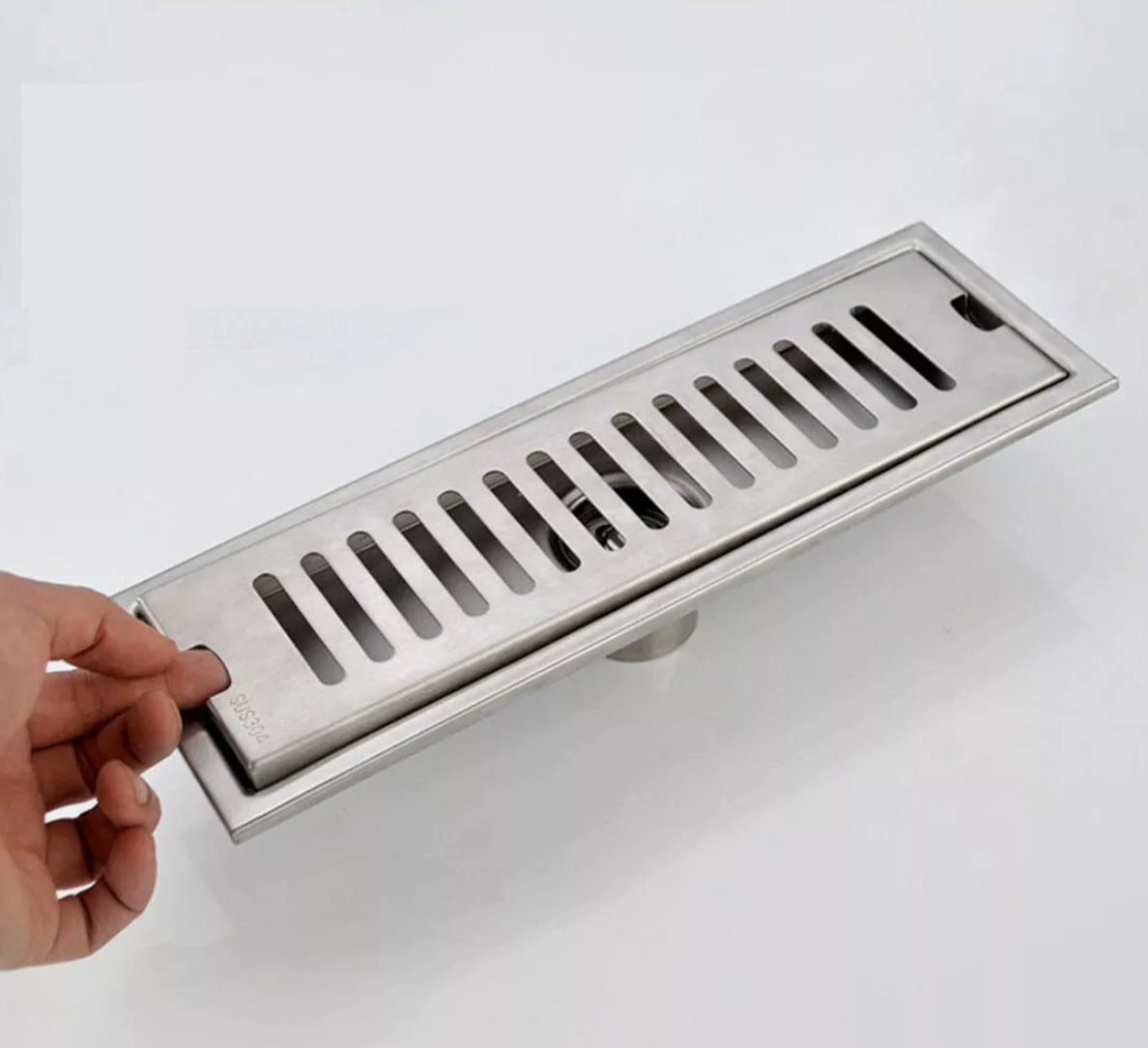 Exel 20cm Shower Channel Drain - Stainless Steel (SUS304)