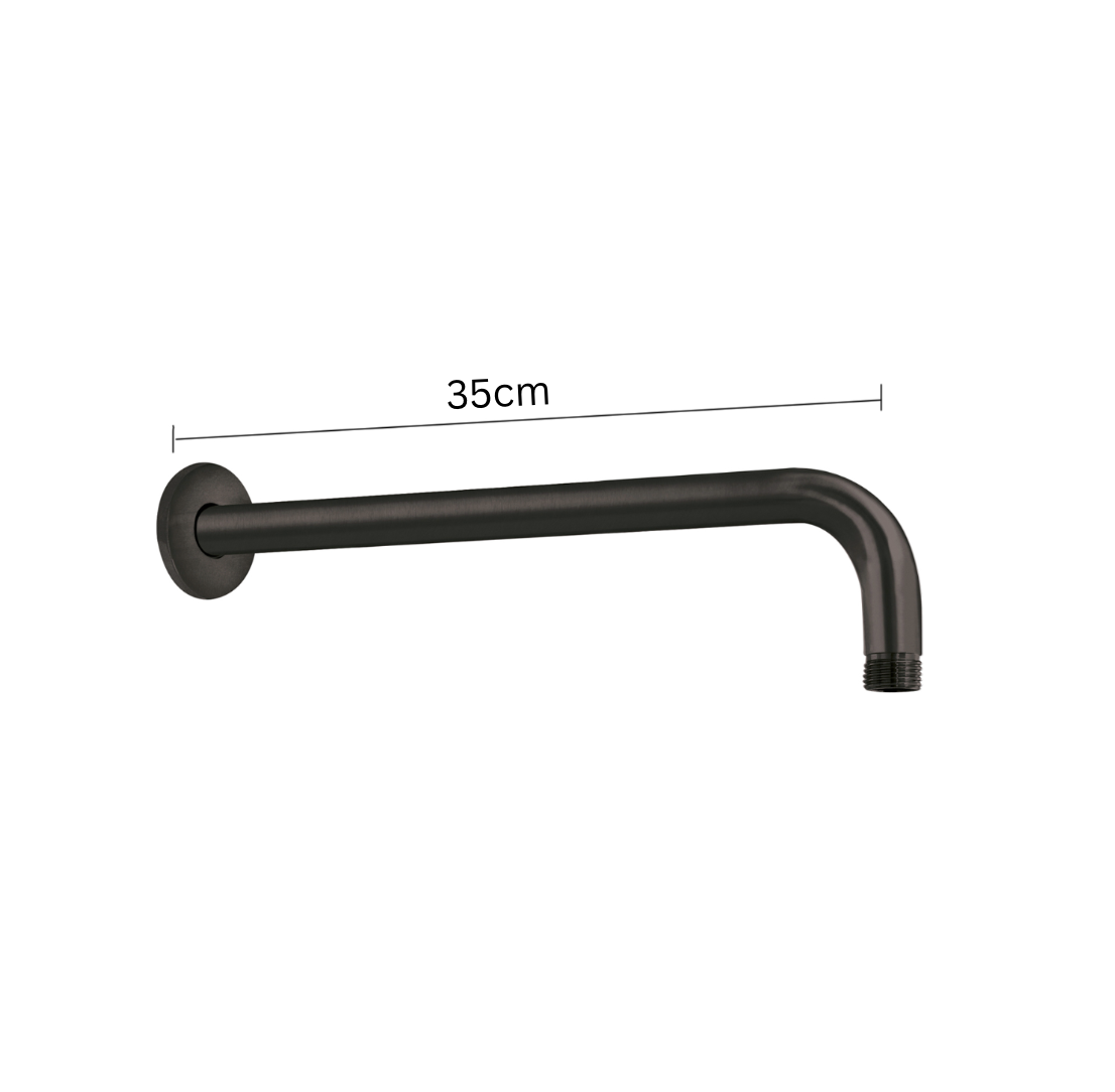 Exel 35cm Black Round Shower Arm