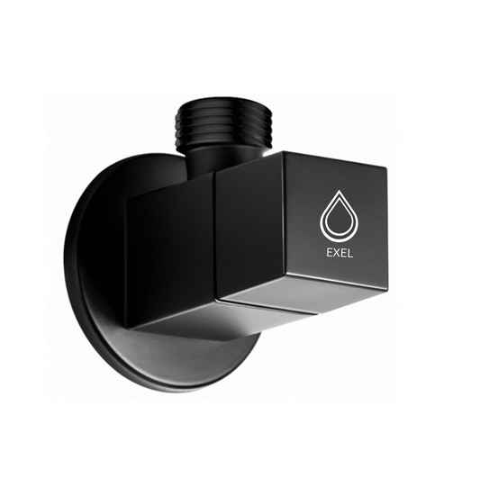 Exel Black Angle Valve Square - 1/2 Inch