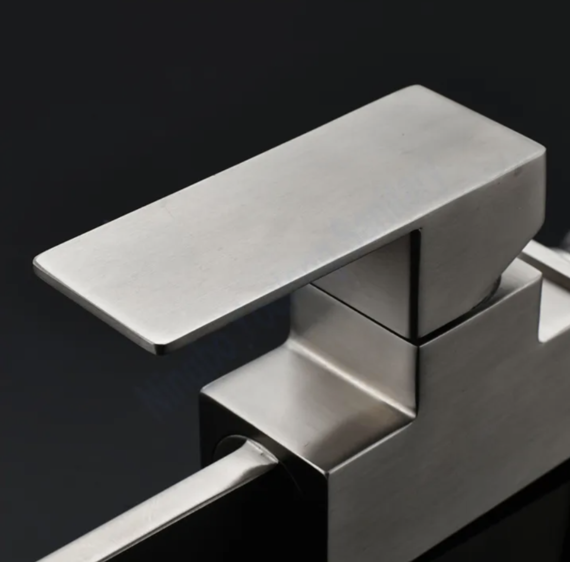 L-Shaped Brushed Steel Kitchen Mixer