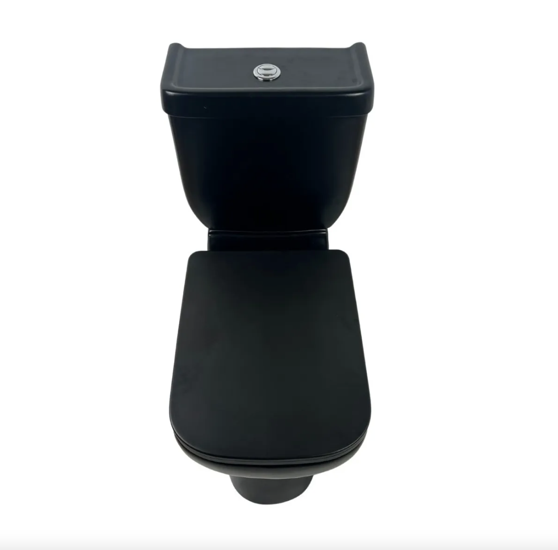 Ava Closed Couple Toilet Set - Black
