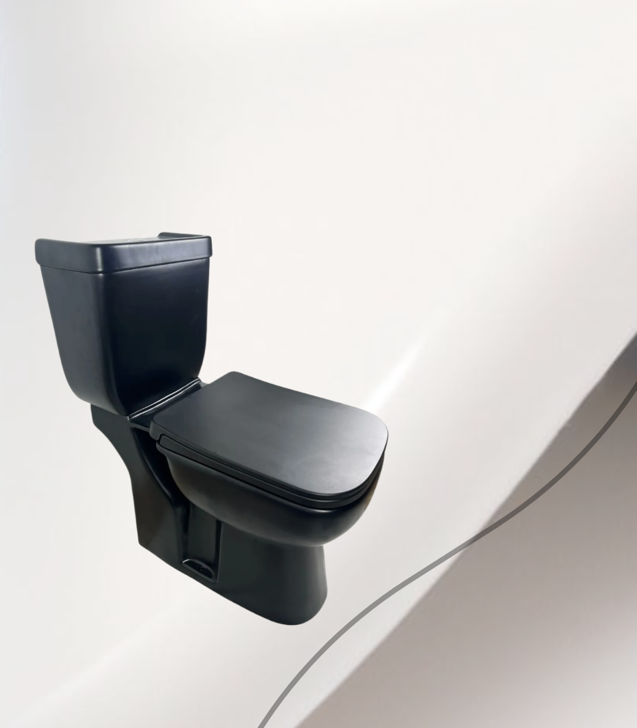 Ava Closed Couple Toilet Set - Black