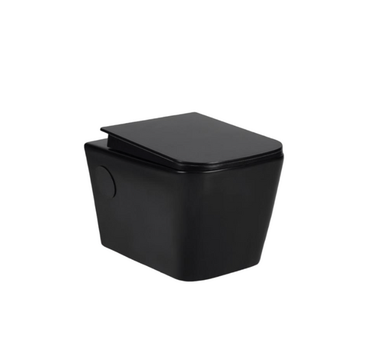 Oslo Wall Hung Toilet - Black