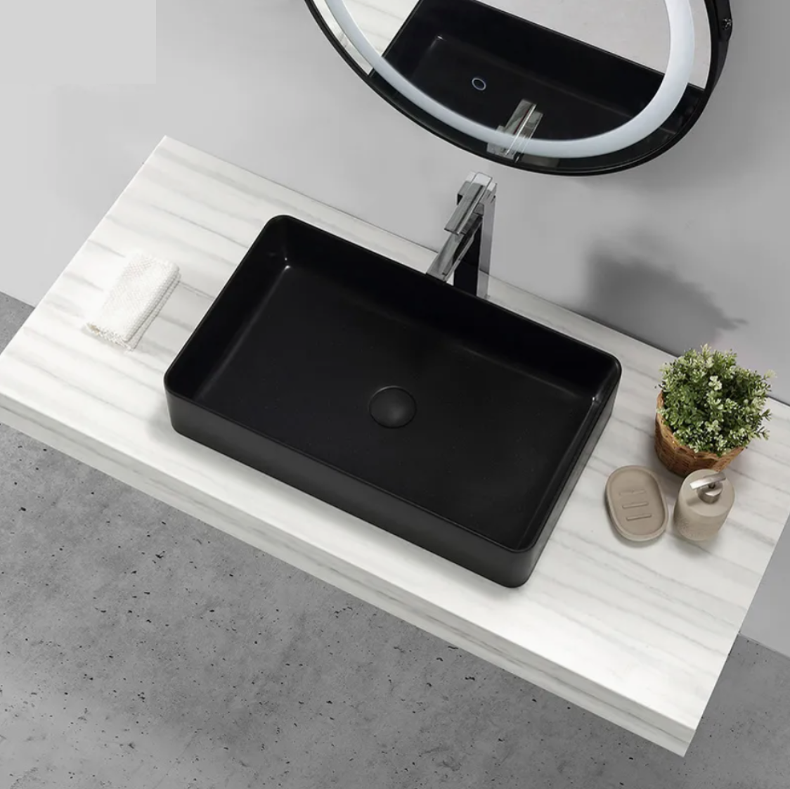 Black Counter Top Basin - Ivy