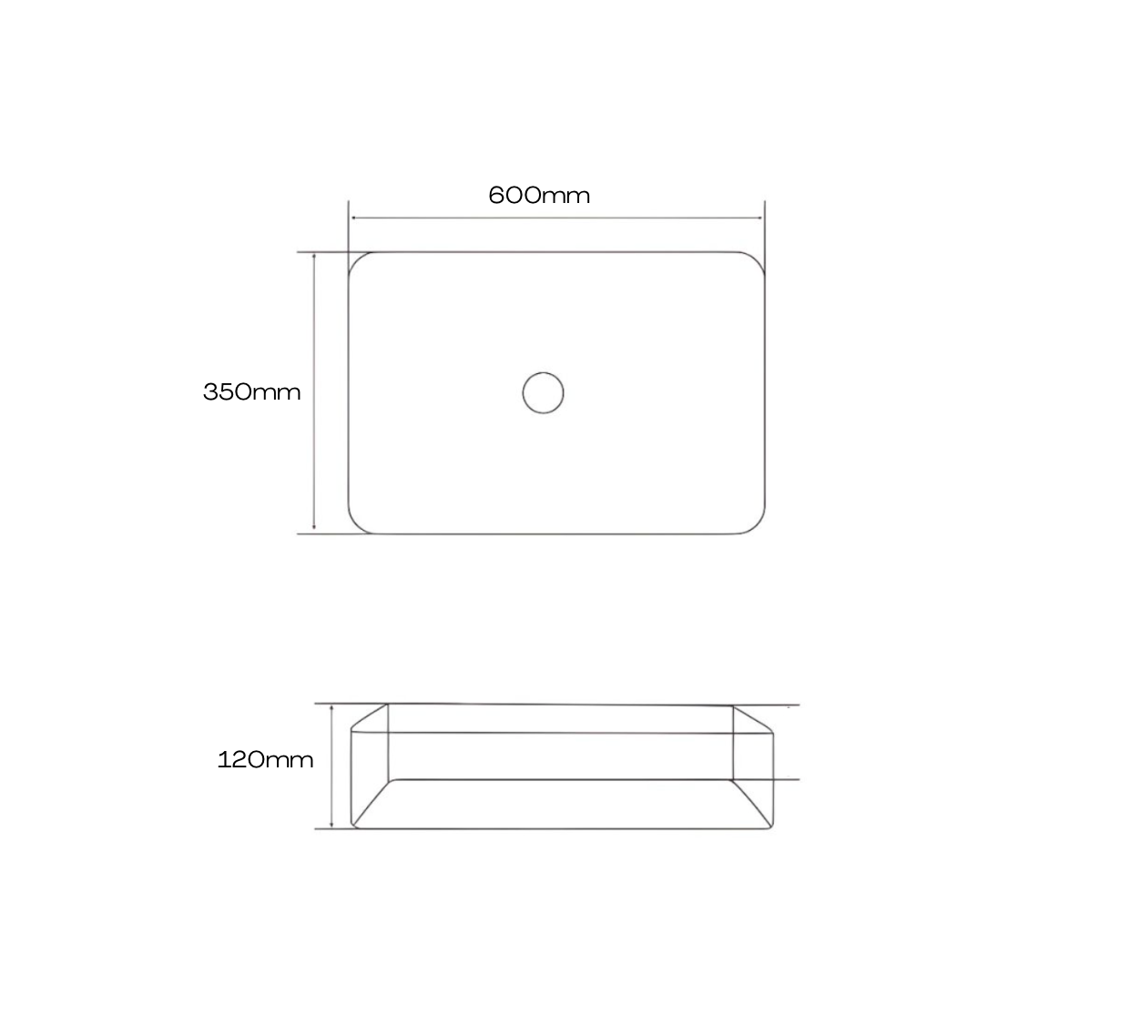 Black Counter Top Basin - Ivy