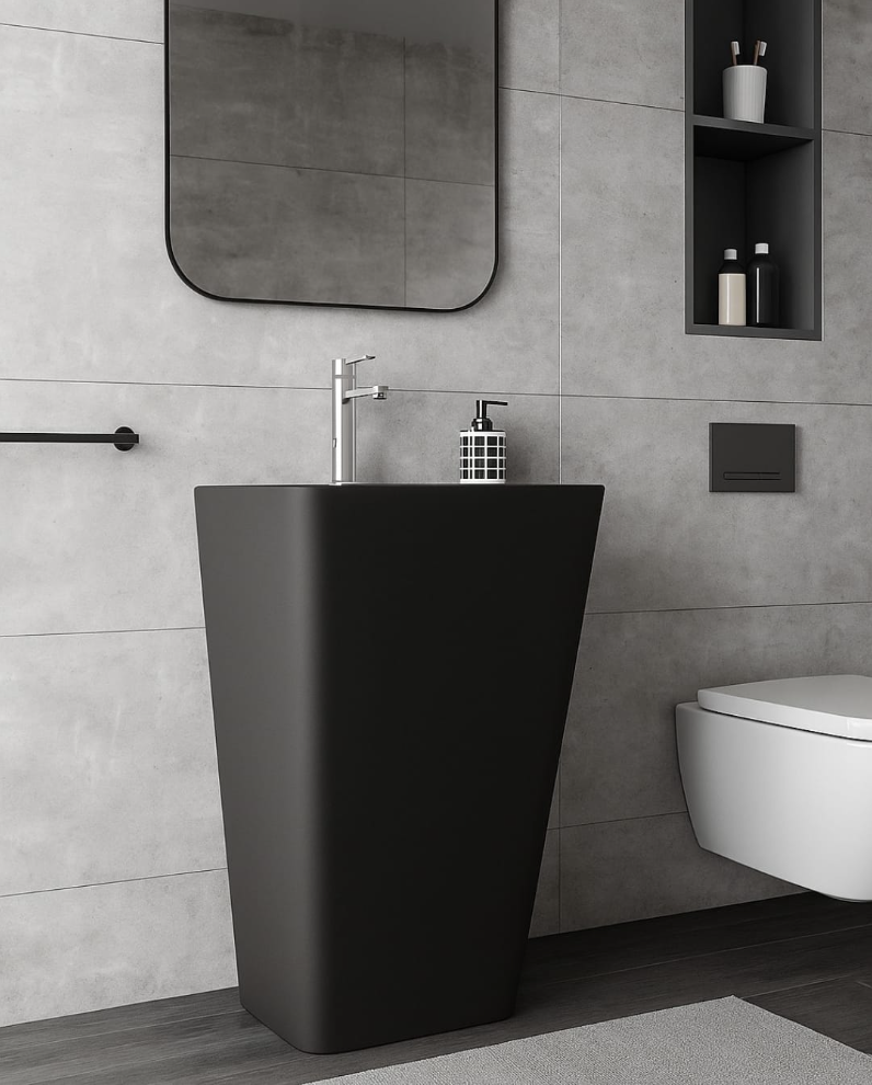 Free Standing Basin, Matt Black - Zara