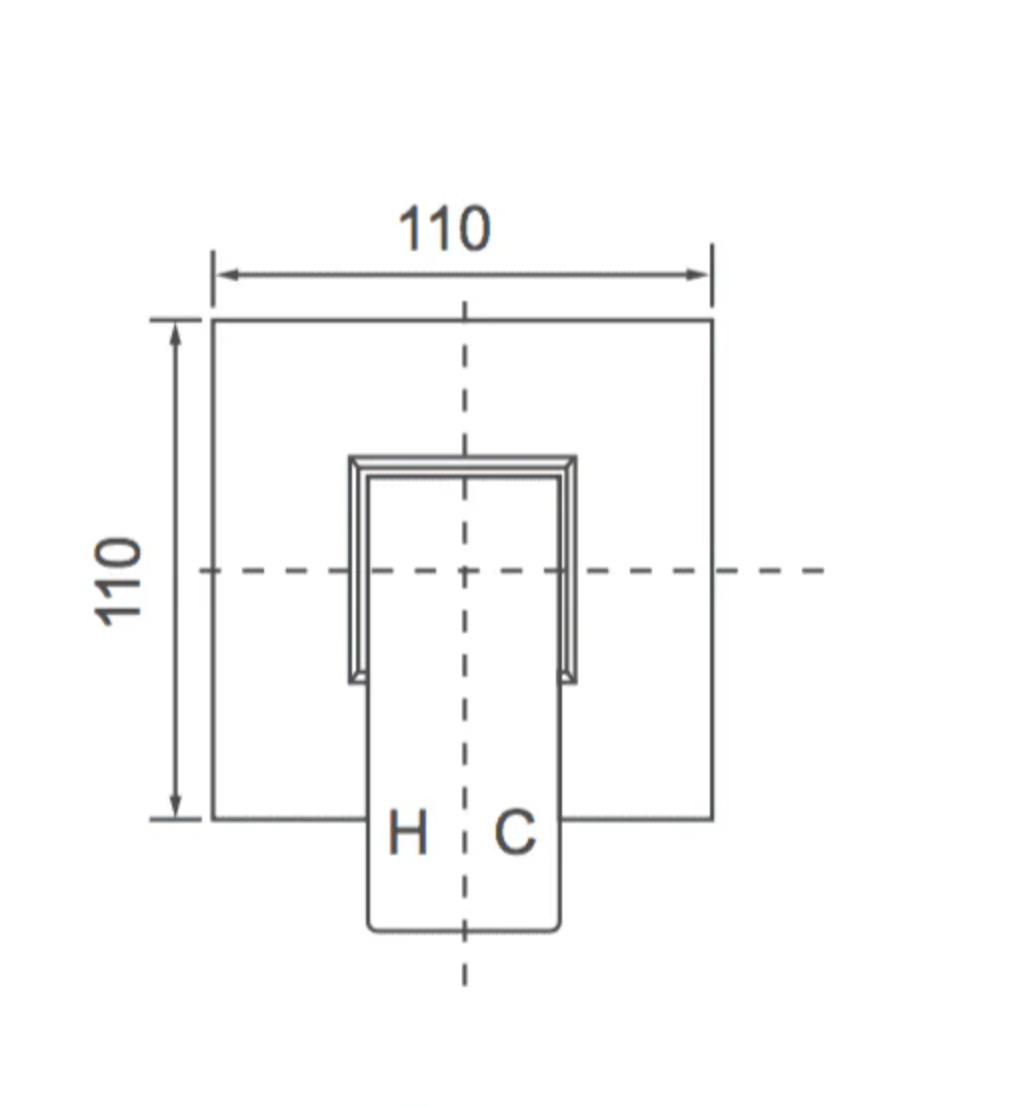 Exel Black Shower Mixer - Square