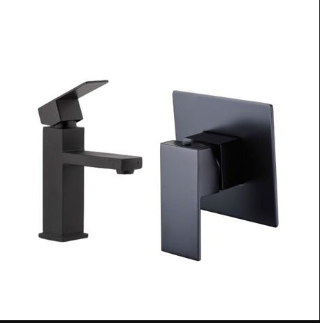 Exel Square Basin & Shower Mixer Set