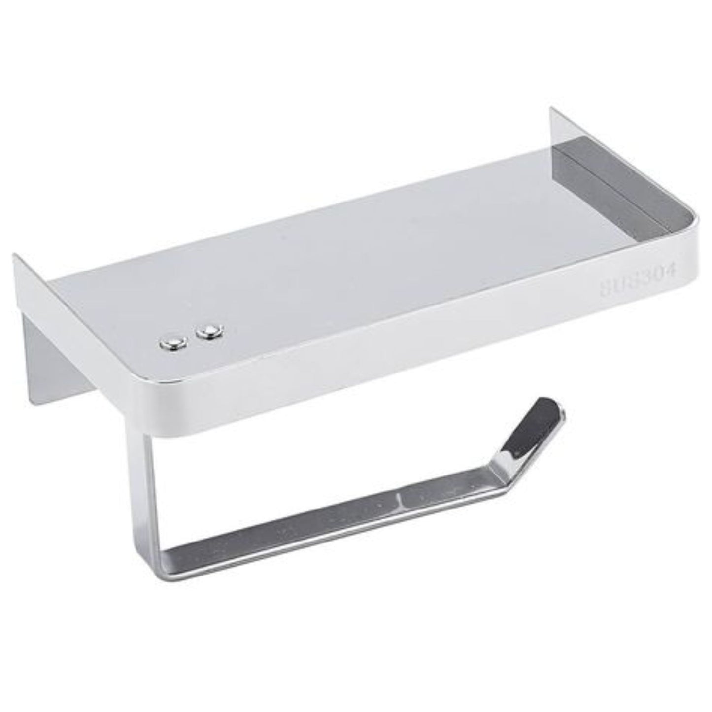 Exel Toilet Paper Holder & Phone Shelf Chrome